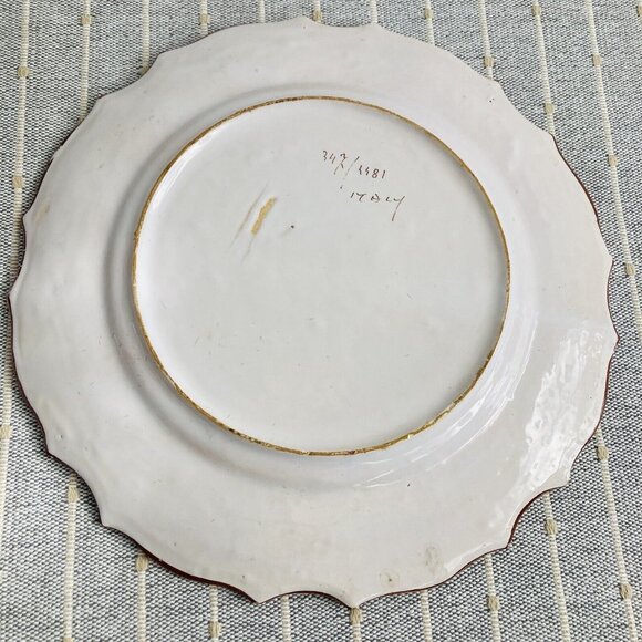 Vintage Italy Plate Dish 8.5" FRUIT 90s Peach Farmhouse - Picture 3 of 5